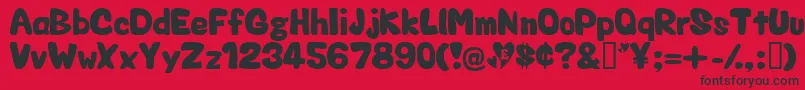 Valentin Font – Black Fonts on Red Background