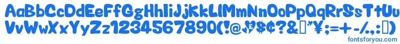 Шрифт Valentin – синие шрифты на белом фоне