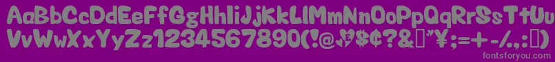 Valentin Font – Gray Fonts on Purple Background