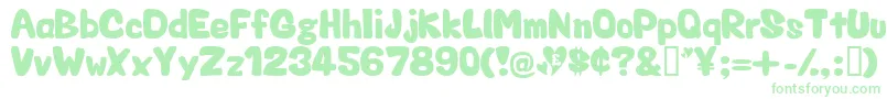 Valentin-fontti – vihreät fontit valkoisella taustalla