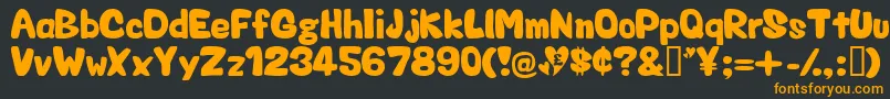 フォントValentin – 黒い背景にオレンジの文字