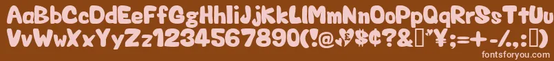フォントValentin – 茶色の背景にピンクのフォント