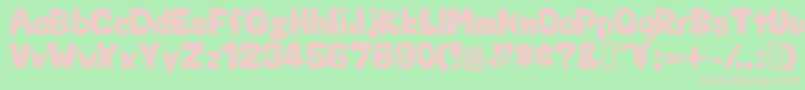 Valentin Font – Pink Fonts on Green Background