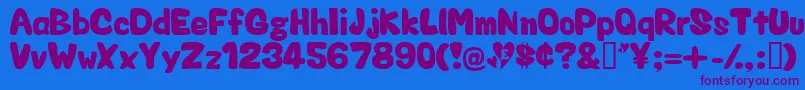 Шрифт Valentin – фиолетовые шрифты на синем фоне