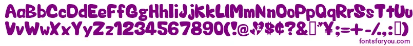 Valentin Font – Purple Fonts on White Background