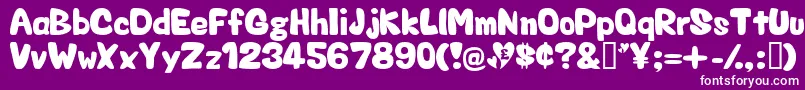 Valentin Font – White Fonts on Purple Background