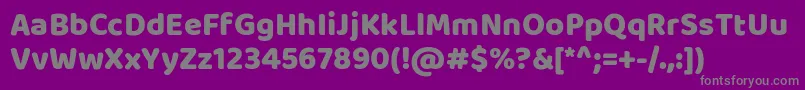 フォントBalooRegular – 紫の背景に灰色の文字