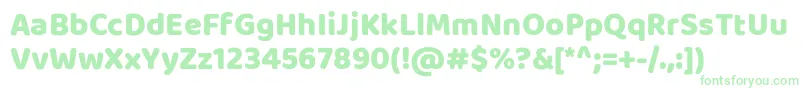 BalooRegular Font – Green Fonts on White Background