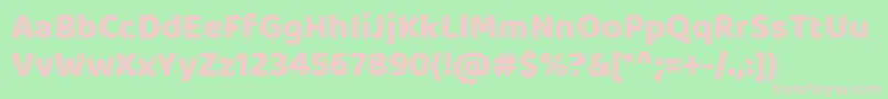 BalooRegular-fontti – vaaleanpunaiset fontit vihreällä taustalla
