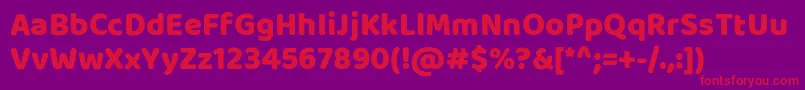 BalooRegular Font – Red Fonts on Purple Background