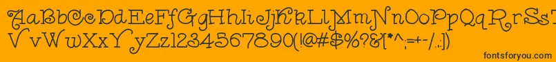 Anishoulder Font – Black Fonts on Orange Background