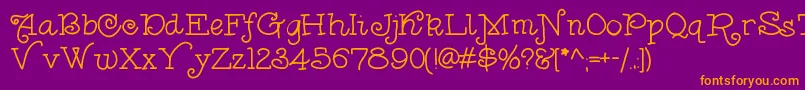 Anishoulder Font – Orange Fonts on Purple Background