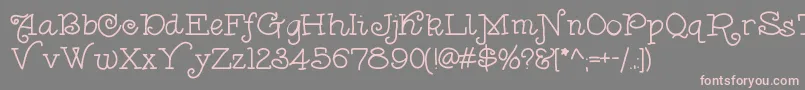 Anishoulder Font – Pink Fonts on Gray Background