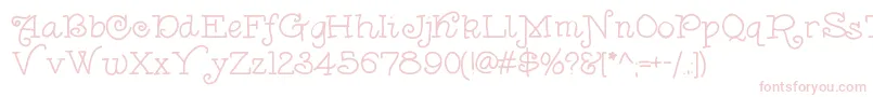 Anishoulder-Schriftart – Rosa Schriften auf weißem Hintergrund