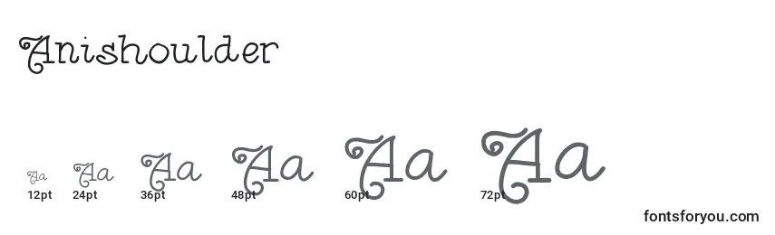 Anishoulder Font Sizes