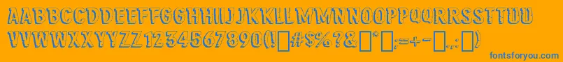 JungleRoarRegular Font – Blue Fonts on Orange Background