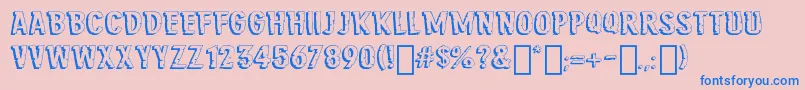 Шрифт JungleRoarRegular – синие шрифты на розовом фоне