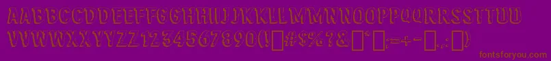 Подробнее о шрифте JungleRoarRegular Шрифт JungleRoarRegular – коричневые шрифты на фиолетовом фоне