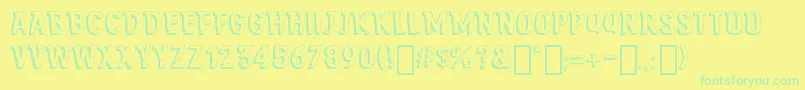 Saiba mais sobre a fonte JungleRoarRegular Fonte JungleRoarRegular – fontes verdes em um fundo amarelo