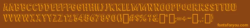 JungleRoarRegular Font – Orange Fonts on Brown Background