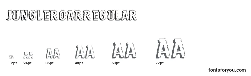 JungleRoarRegular Font Sizes