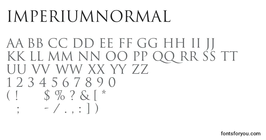 A fonte ImperiumNormal – alfabeto, números, caracteres especiais