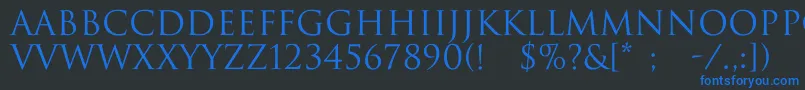 ImperiumNormalフォントについての詳細 フォントImperiumNormal – 黒い背景に青い文字