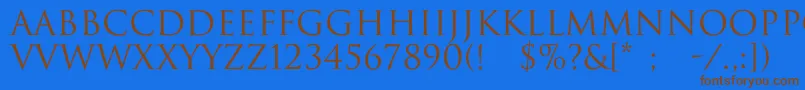 Más sobre la fuente ImperiumNormal fuente ImperiumNormal – Fuentes Marrones Sobre Fondo Azul