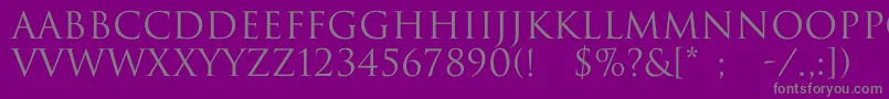 More about ImperiumNormal Font ImperiumNormal Font – Gray Fonts on Purple Background