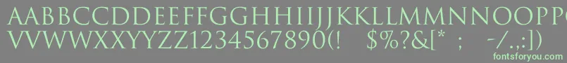 More about ImperiumNormal Font ImperiumNormal Font – Green Fonts on Gray Background