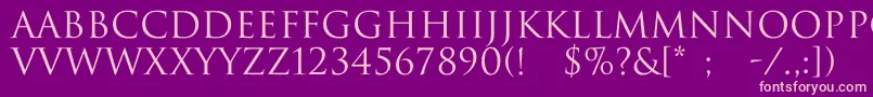 ImperiumNormal Font – Pink Fonts on Purple Background