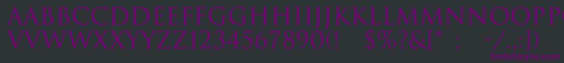 ImperiumNormal Font – Purple Fonts on Black Background