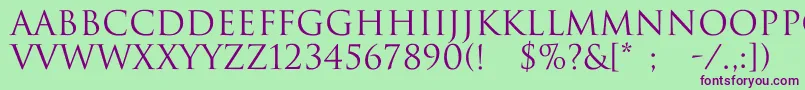 More about ImperiumNormal Font ImperiumNormal Font – Purple Fonts on Green Background