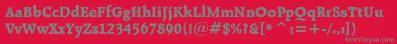 RaleighExtraBoldBt Font – Gray Fonts on Red Background