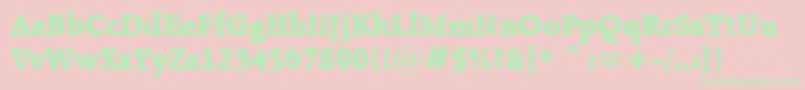 RaleighExtraBoldBt Font – Green Fonts on Pink Background