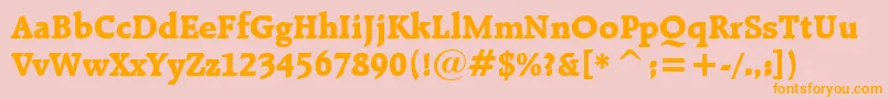 RaleighExtraBoldBt Font – Orange Fonts on Pink Background