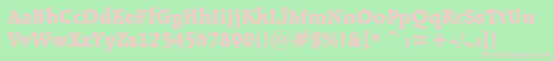 RaleighExtraBoldBt Font – Pink Fonts on Green Background