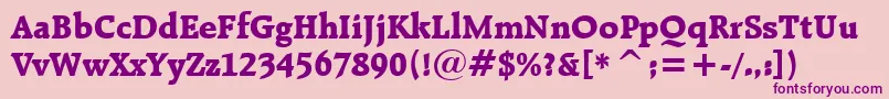 RaleighExtraBoldBt Font – Purple Fonts on Pink Background