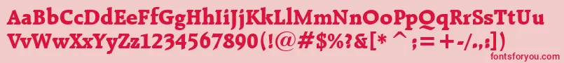 RaleighExtraBoldBt Font – Red Fonts on Pink Background