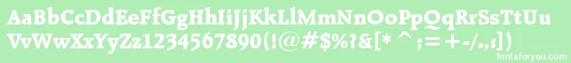 RaleighExtraBoldBt Font – White Fonts on Green Background