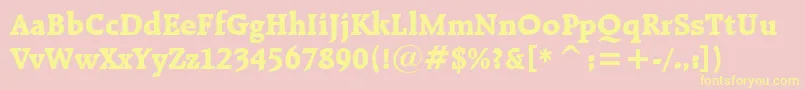 RaleighExtraBoldBt Font – Yellow Fonts on Pink Background