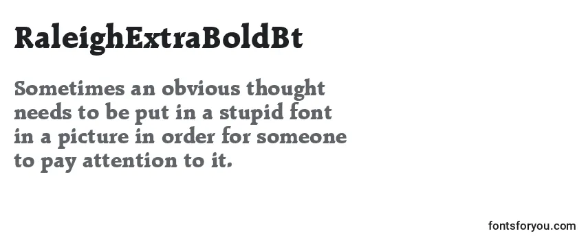 Review of the RaleighExtraBoldBt Font