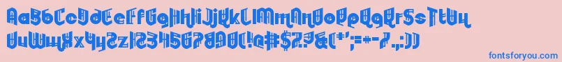 Embryonoid Font – Blue Fonts on Pink Background