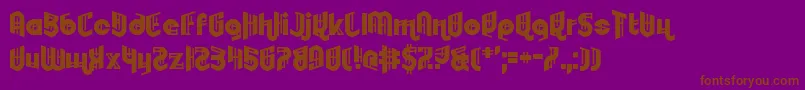 Embryonoid-Schriftart – Braune Schriften auf violettem Hintergrund