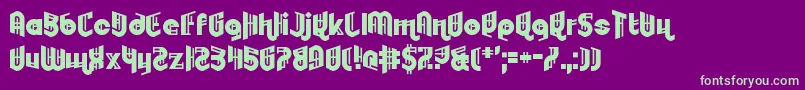 Embryonoid Font – Green Fonts on Purple Background