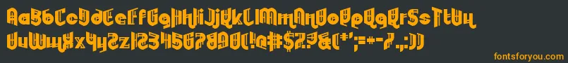 Embryonoid Font – Orange Fonts on Black Background