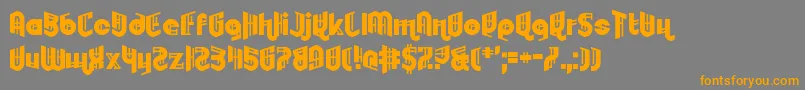 Embryonoid Font – Orange Fonts on Gray Background