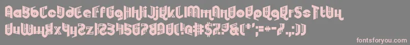 Embryonoid Font – Pink Fonts on Gray Background