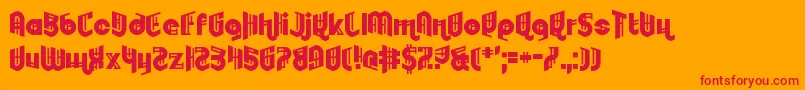 Embryonoid Font – Red Fonts on Orange Background