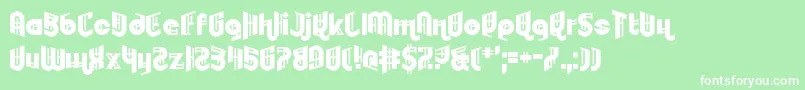 Embryonoid Font – White Fonts on Green Background